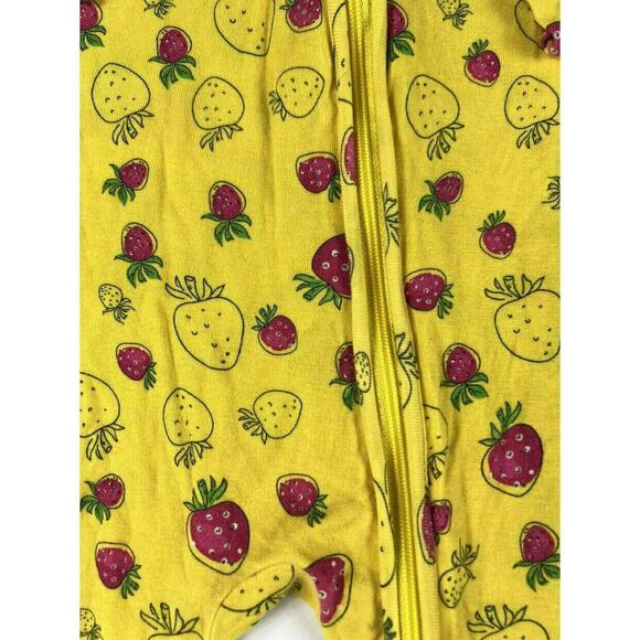 Dream Jamms Strawberry Footie Zip Pajamas 18-24 months - Picture 5 of 8